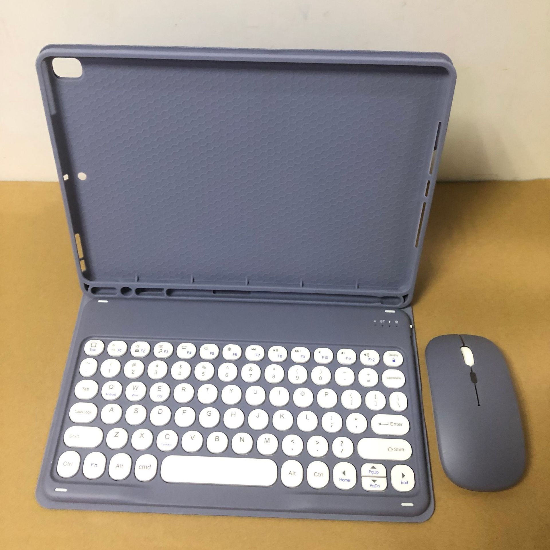 Funda protectora para teclado Bluetooth de 11 generaciones para iPad Funda de cuero para teclado táctil con tapa redonda pro11 magnética de 10,2 pulgadas