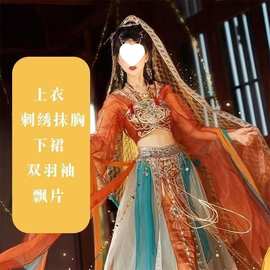 一梦敦煌舟记异域原创风情飞天重工刺绣汉服日常服装西域少女