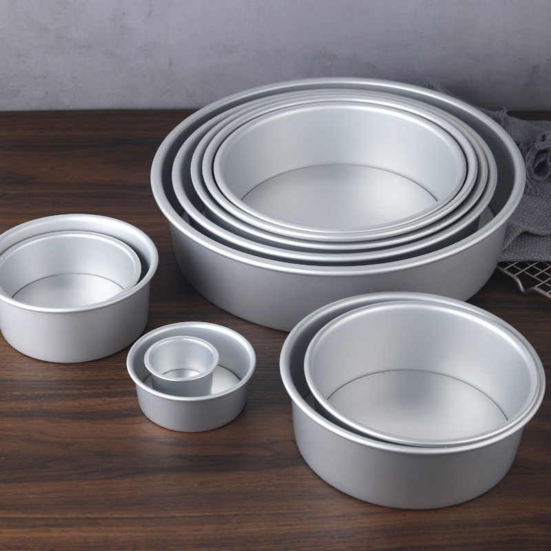 Chiffon Cake Mold 2inch-14inch Aluminum Alloy Baking Tool Anode Round Removable Bottom Oven Cake Mold