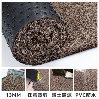 Thickened Silk Ring Commercial Supermarket | Avtomobil döşəmə paspasları - m-brown-medium-thick-13mm-6080cm
