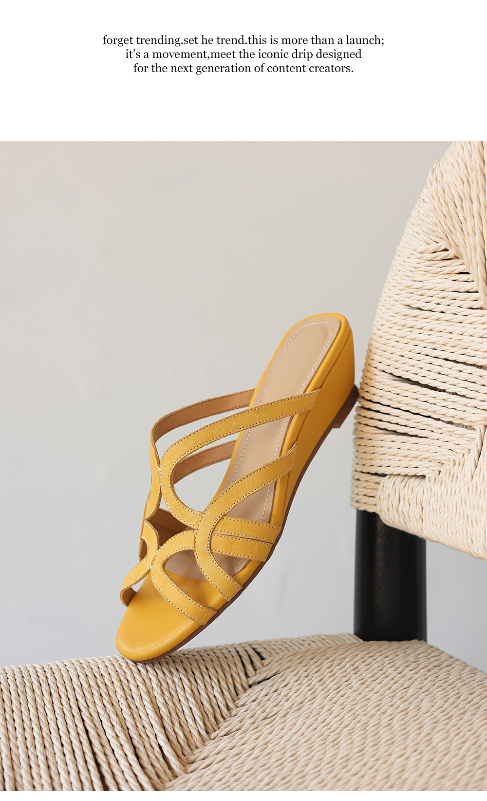 Dép sandal nữ quai chữ V da bò thật, gót thấp 4 cm, hở ngón, phong cách thời trang dạo phố — Hồng nhạt chi tiết 19