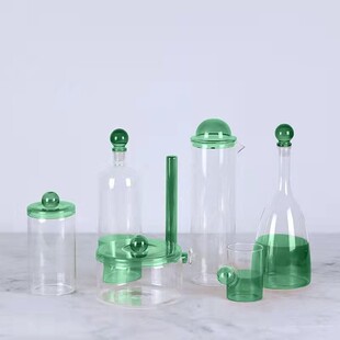 Modern Simple Light Luxury Glass Cold Water Kettle Glass Transparent Water Glass Wine Set Household Boiled Water Cold Water Kettle
