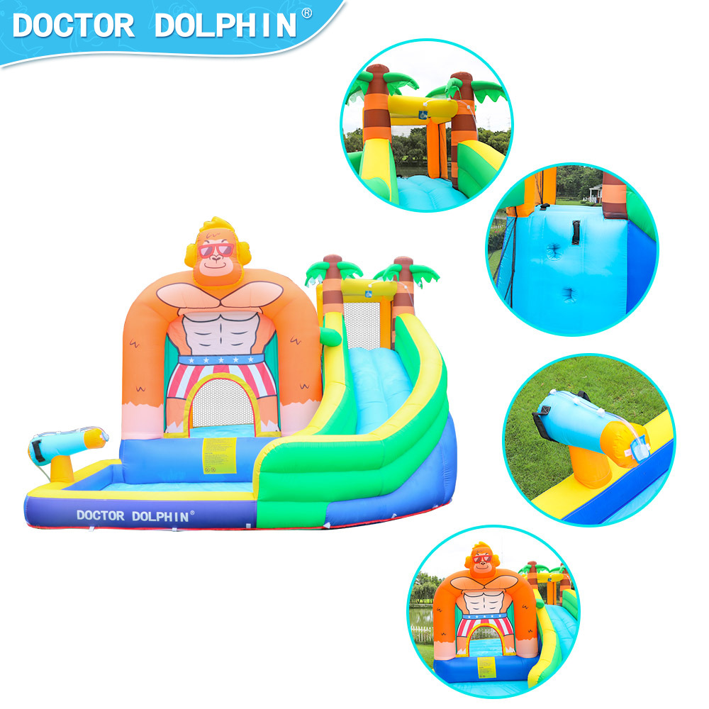 Doctor Dolphin | Pequeño hogar Castillo gorila tema Castillo infantil Fiesta infantil saltando cama inflable
