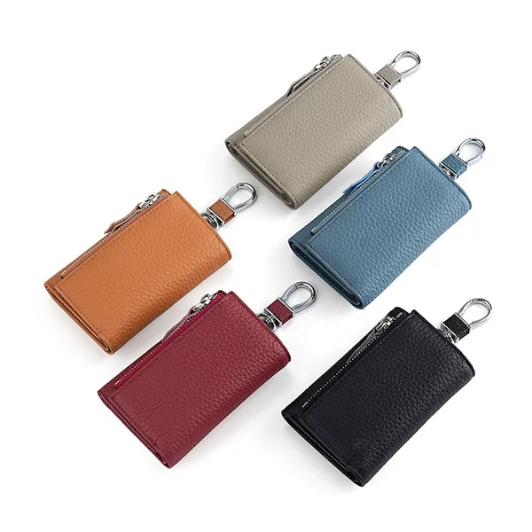 New key bag leather key bag business home waist car multifunctional coin coin purse men's and women's wholesale