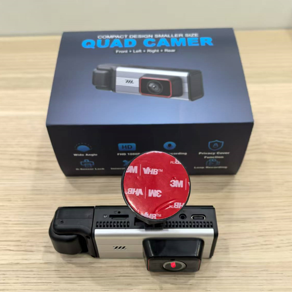 Cross-Border Four-Lens Driving Recorder, High-Definition 1080P Wide-Angle Night Vision, Wifi In-Car Front and Rear Vehicle Recorder