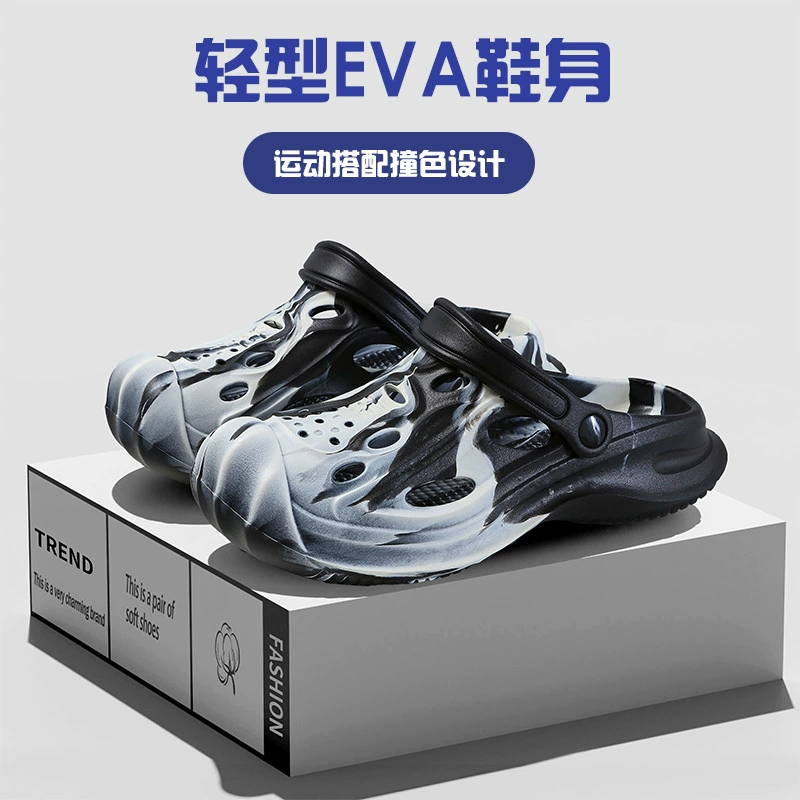Cредиз Croc сандалии EVA, толстая подошва противоскольжности, стиль камуфляж и однотонные цвета, размеры 36–45
