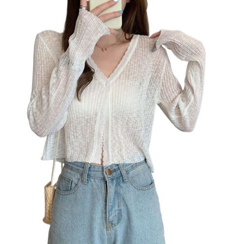 Chic Fairy Sunscreen Top Summer New Lace Hollow Outerwear Tank Dress with Small Shawl Cardigan Thin Free Shipping