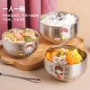 Children's cartoon set stainless steel, soup bowl home use for food, family style