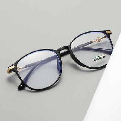 2021 new pattern spectacles frame men and women Same item Little face Metal Spectacle frame Retro literature frame Eyeglass frame