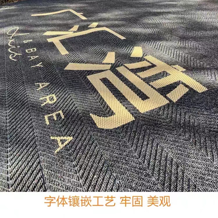 Entrada DE LA EMPRESA antideslizante alfombra de piso puerta eliminación de polvo absorbente hotel centro comercial entrada neumático patrón alfombra logotipo con incrustaciones