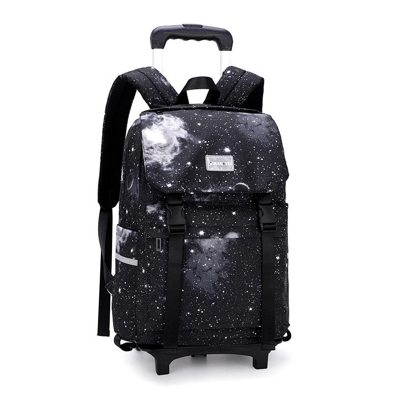 Estudiante de escuela secundaria de estilo coreano hombres y mujeres subiendo escaleras Schoolbag impresión estudiante de escuela primaria trolley grado 2, 3, 4, 5, 6