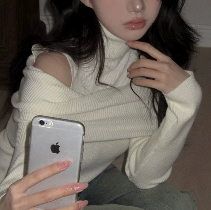 Sipum Modimod Blogger's Same Style Turtleneck Pure Color Knitwear