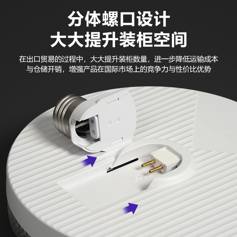 Spot al por mayor platillo volador LED super brillante ahorro de energía platillo volador de cristal doméstico E27 tornillo lámpara de taller