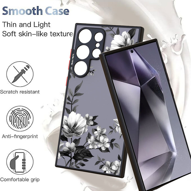 Suitable for Samsung A56 Mobile Phone Case Magsafe Magnetic Suction S26Ultra Flower S25 Matte Skin-Feel Mobile Phone Case Suitable for Samsung A56 Mobile Phone Case Magsafe Magnetic Suction S26Ultra Flower S25 Matte Skin-Feel Mobile Phone Case