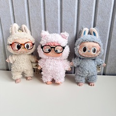 Accessories Only] 17CM Blind Box LABUBU Fabric Sunglasses, Epoxy Clothing, Hat, Shoes, Camera Accessories, Trendy Toys