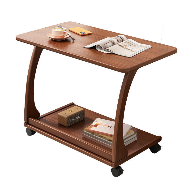 Mesa de lado de la cama pequeña mesa móvil simple escritorio de computadora dormitorio escritorio doméstico dormitorio de estudiantes escritorio de estudio piernas de madera sólida