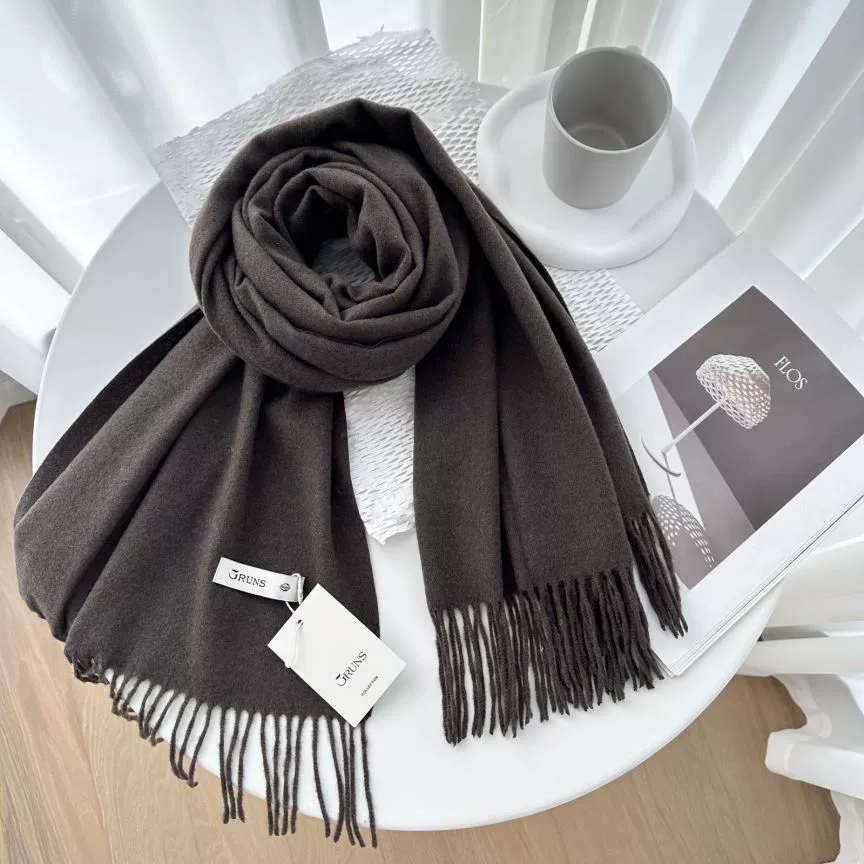 Demi‑season warm cashmere scarf, universal cloak wrap, 200 cm, 250 g, many colors