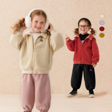 【加工定制】童贝童装2025年冬季新款男女童纯色外套连帽休闲