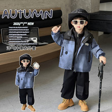 男童秋装三合一迷彩冲锋衣韩版儿童帅气潮款外套中小童加厚上衣酷