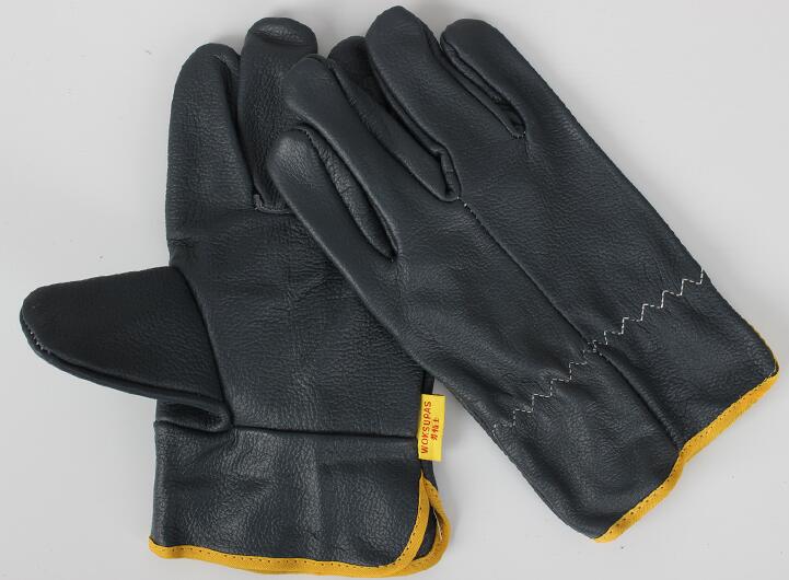 佳护牛皮电焊耐高温防烫长短款柔软耐磨焊工焊接隔热防护手套通用