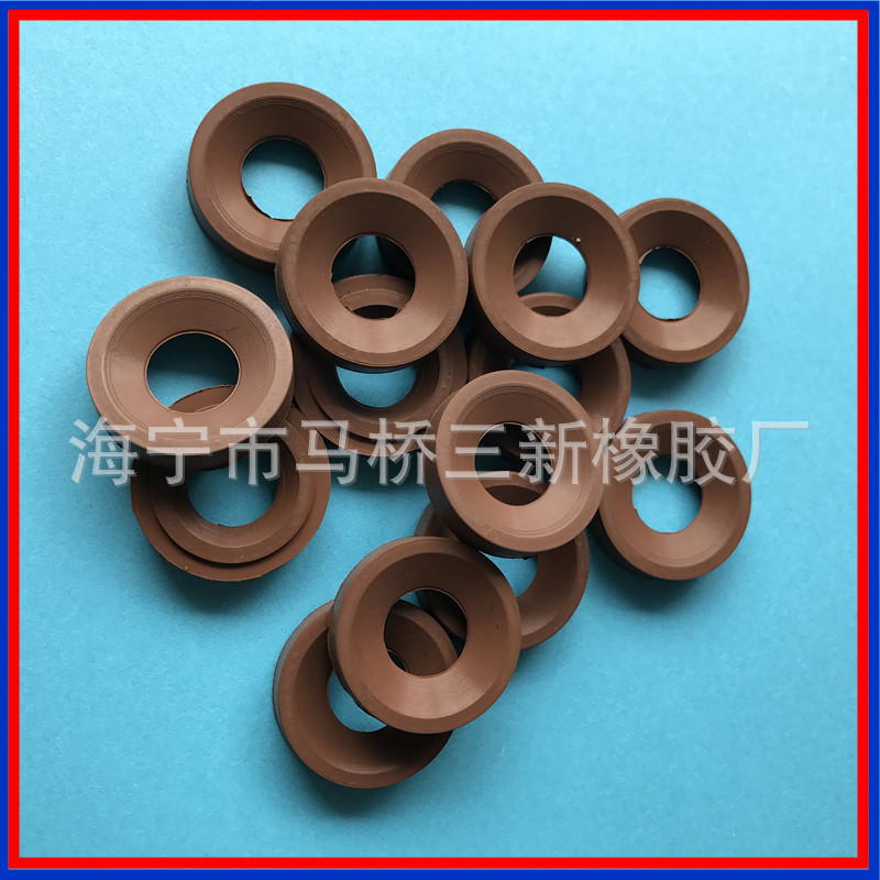 氟橡胶垫圈 O型氟橡胶平垫圈 圆型氟橡胶密封圈 耐腐蚀棕色氟胶圈