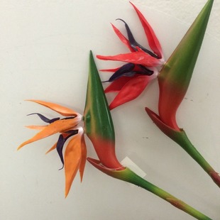 High simulation plastic flower glue bird of paradise fake flower crane orchid living room home long branch floor decoration