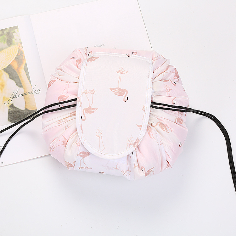 Nuevo floral perezoso cosmético bolsa perezoso cordón cosmético bolsa de almacenamiento portátil de almacenamiento de viaje cosmético bolsa Perezoso