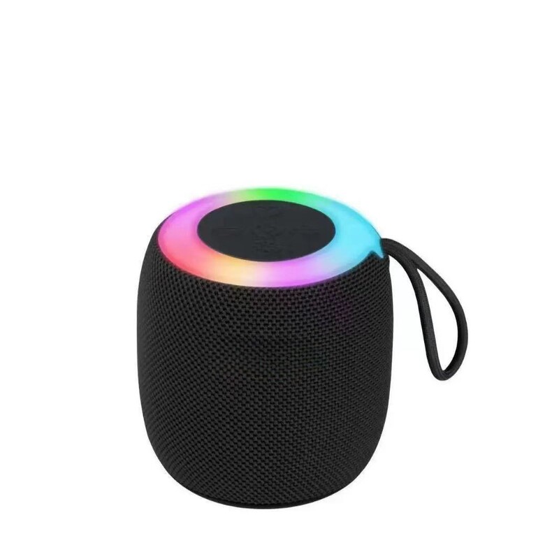 无线布艺迷你高音质低音炮自带氛围灯便携挂绳309蓝牙户外小音箱|undefined