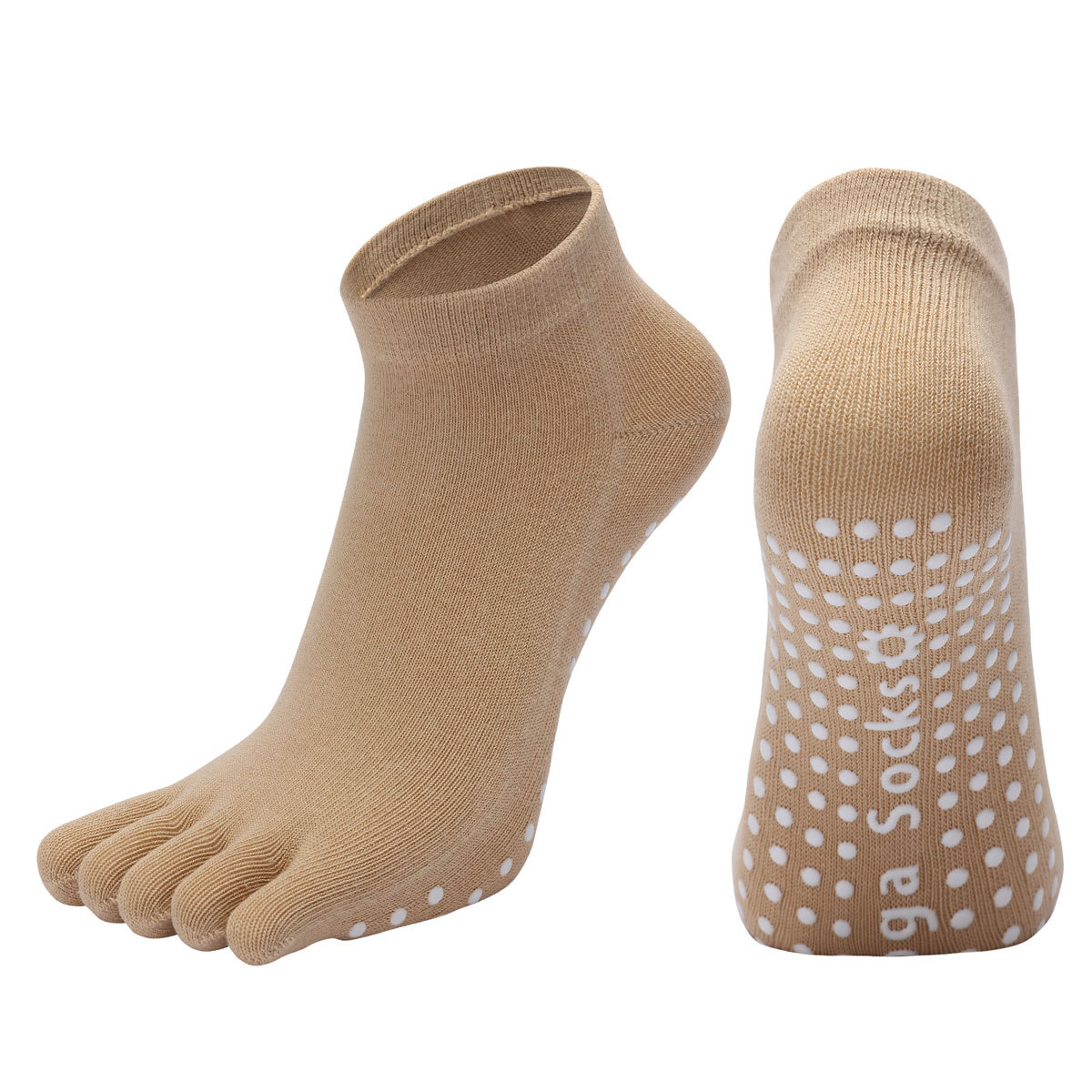 [Artículo Popular] Calcetines de Yoga de Cinco Dedos para Mujer con Agarre Antideslizante para Danza, Aeróbicos, Deportes, Fitness, Pilates Profesional y Meditación