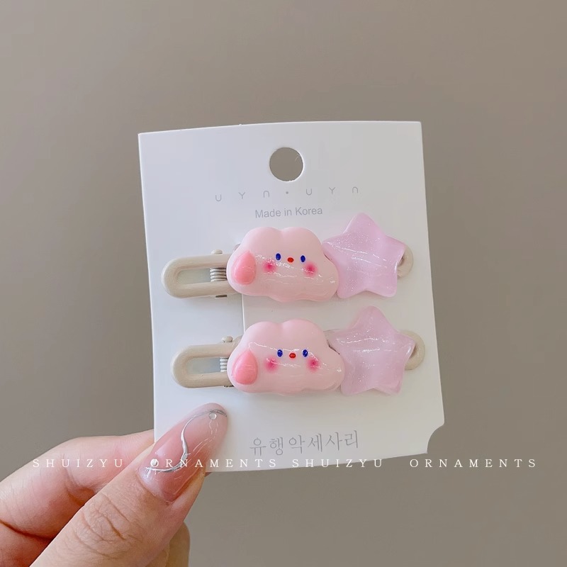 La nueva horquilla de dopamina rosa, la horquilla de flequillo lateral de alta calidad, los accesorios para el cabello de principios de primavera dulces y lindos, la pinza lateral de todo fósforo