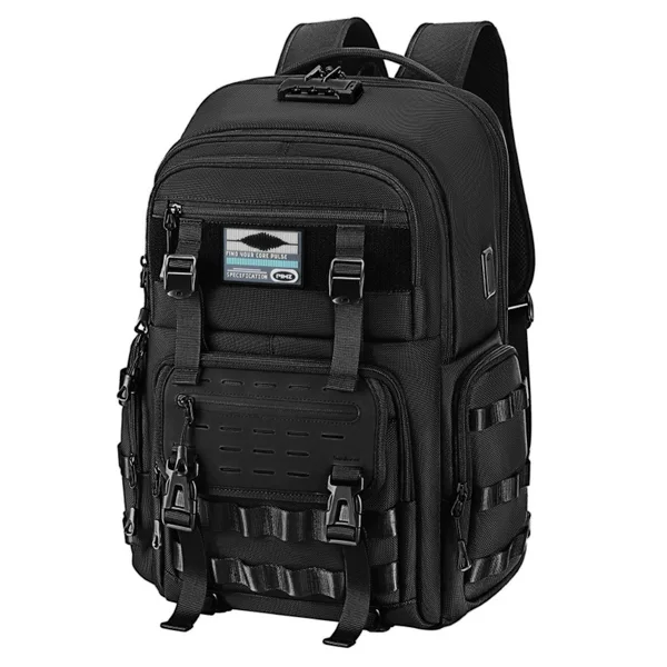 New Large-Capacity Backpack for Outdoor Hiking, Multi-Pocket, Wear-Resistant Travel and Mountaineering Backpack with Password Lock and Laptop Compartment