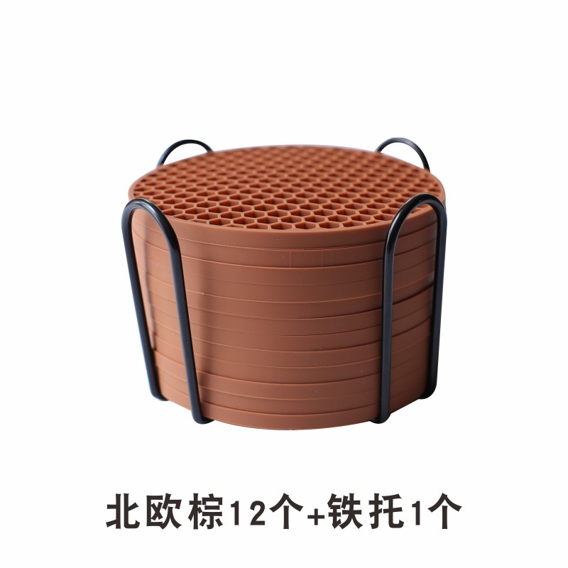 硅胶杯垫蜂窝食品级防滑餐垫耐高温防水隔热垫厂家批发|undefined