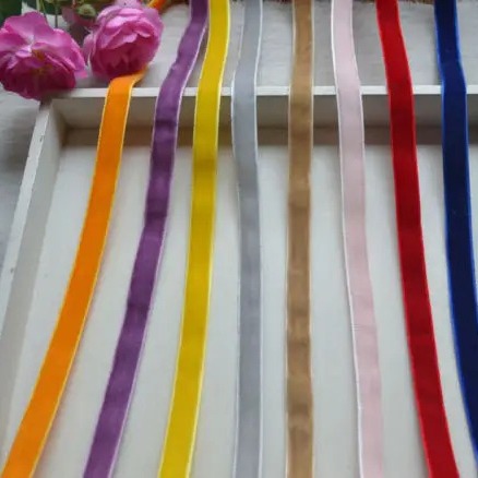 1cm unilateral cinta de terciopelo cinta de terciopelo multi-tamaño cinta de terciopelo ropa de tocado material de decoración
