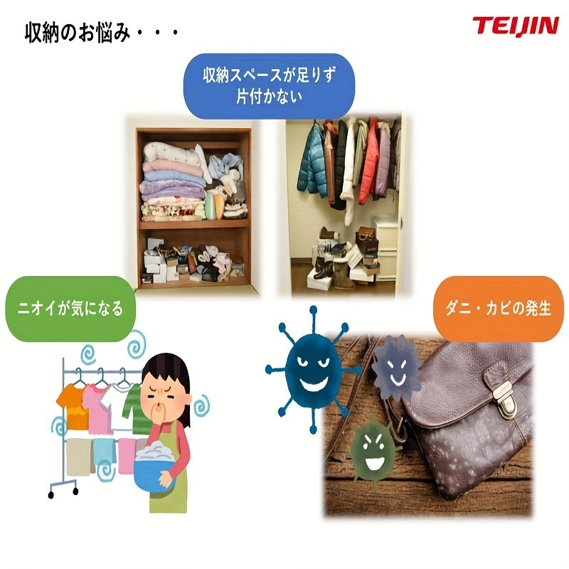 青色折りたたみブランケット収纳袋収纳容器・布団収纳-衣类収纳布団収纳,配|undefined