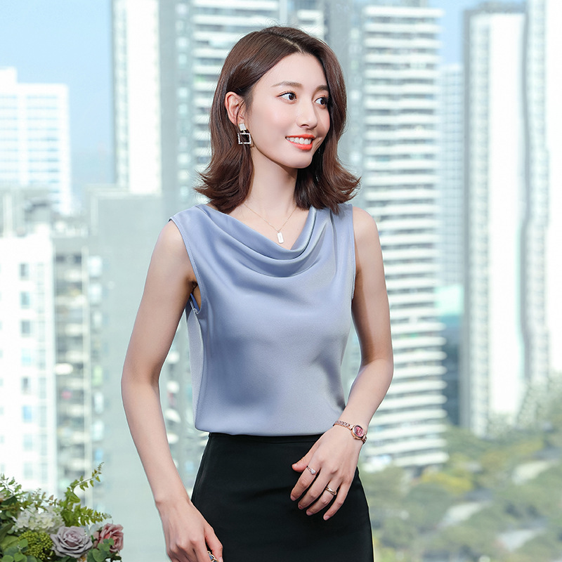 2023 Early Spring New Style Sexy Inner Camisole Vest Women's Professional Work Clothes Elegant Slim-fit Dress Base Shirt