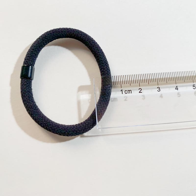 La banda de goma de la cola de caballo del todo-fósforo de las mujeres de la banda del pelo negro grueso de la cuerda del pelo del estilo coreano alta elástico de la cuerda del pelo no duele los accesorios del pelo