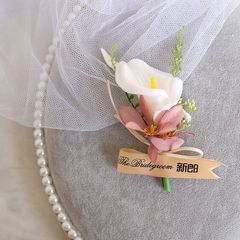 韩式婚礼新娘新郎父母亲伴郎结婚简约仿真胸花伴娘手花会议高级