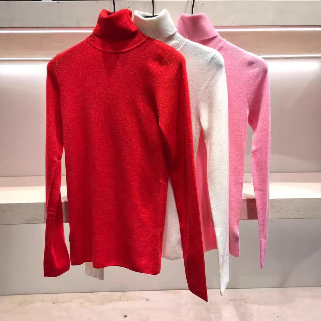 S家 18秋冬新款 修身显瘦羊毛针织上衣CALICO S2834H 81115清货