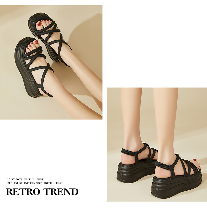 Sandal La Mã nữ đế xuồng tăng chiều cao 7.2 cm mùa hè 2025 — 4624101120m màu - [Đế dày nhẹ 7.2CM], 4624101120 Đen - [Đế dày nhẹ 7.2CM] chi tiết 6