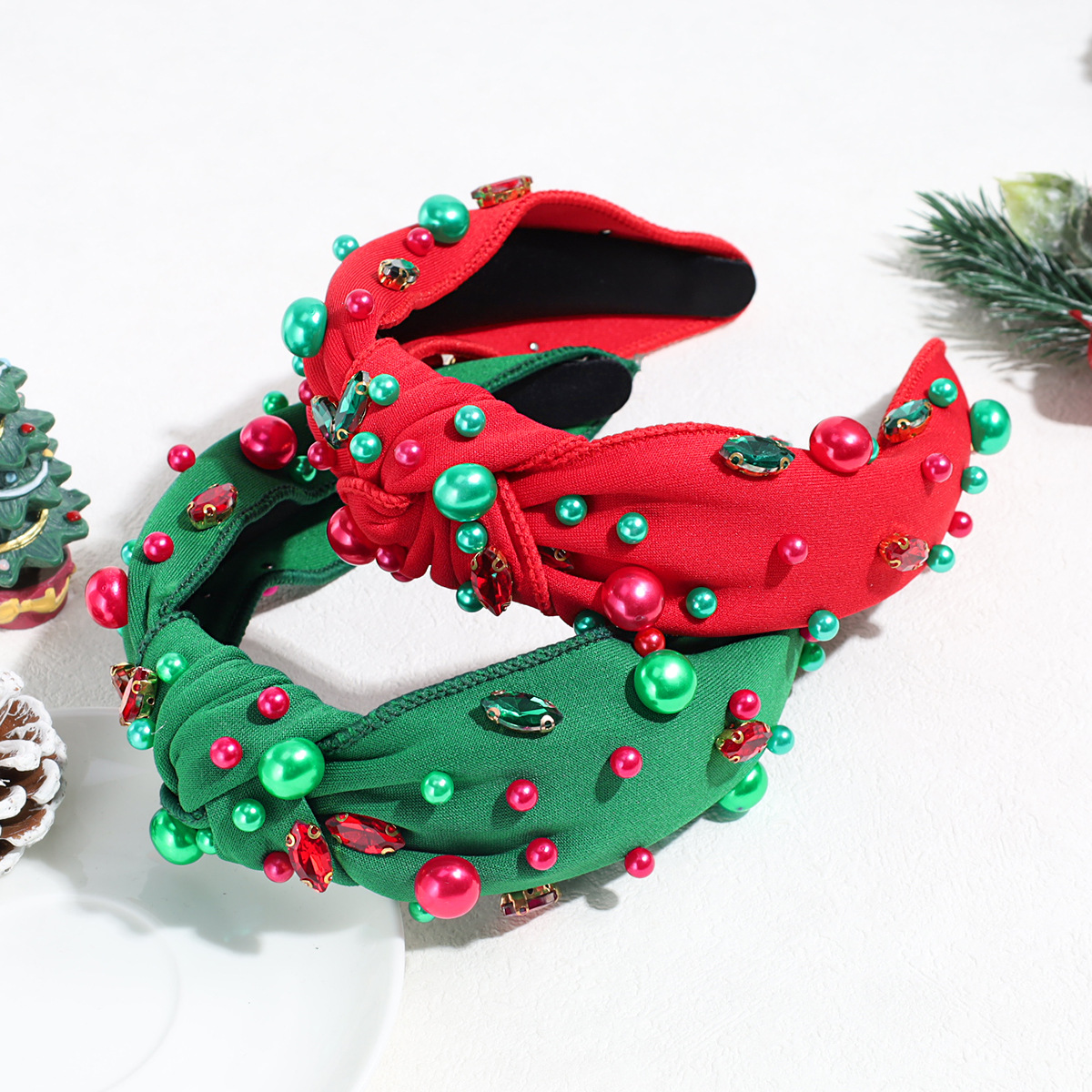 141g Weight Hair Band Hair Accessories Type 1 Piece Quantity Daily Occasion Christmas Festival Santa Claus Pattern Women's Gender Flakes Design Vacation, Simple Style Style Christmas Vacation Simple Style Women's Santa Claus Flakes Hair Band 5
