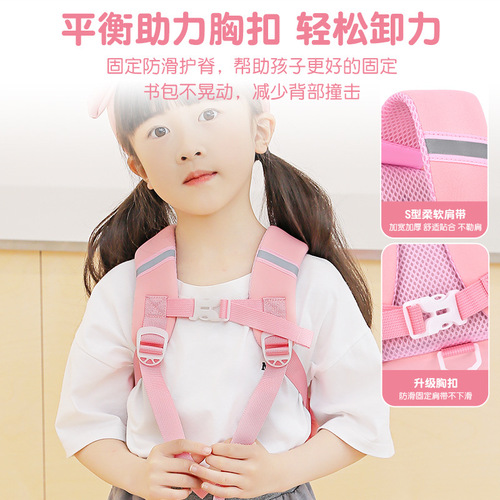 New cartoon-style cute backpack for boys and girls, suitable for 1-7 years old, with a protective spine design, lightweight, and large capacity, dual-shoulder backpack.