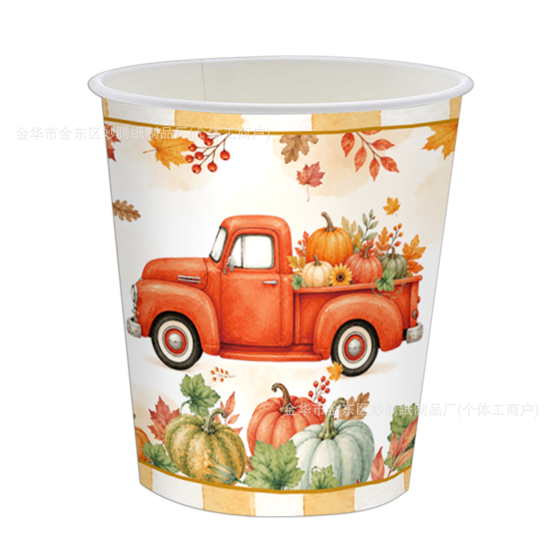 Nuevo otoño cosecha de calabaza fiesta cubiertos familia cena tazas de papel toallas de papel conjunto de bandeja de papel desechable