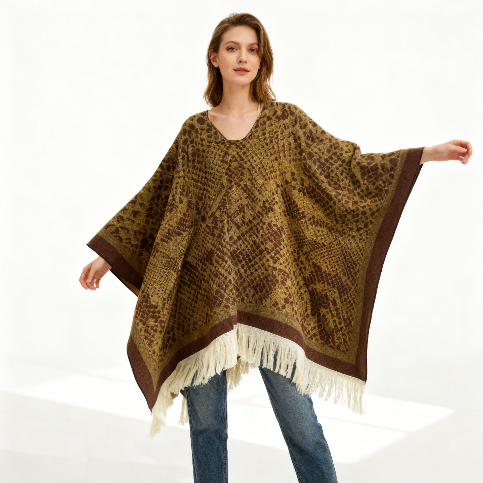 2026 primavera nueva capa cálida jacquard python moda personalidad chal Amazon exclusivo para cross-border