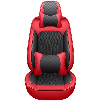 All-leather Sports Seat Cover Interior, Seat cushion, seat cover - jjl-black-and-red-single-seat-luxury-version