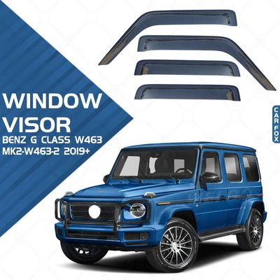 Visor, Rain shield - standard-packaging-without-logo-4pcsmercedes-benz-g-class-mk2-w463-2-2019-plexiglas-no-bright-strips-rain-shield
