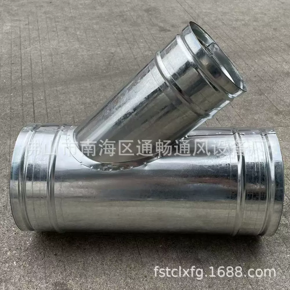 加厚白铁皮烟筒炉子烟囱管家用柴煤炉排烟管锅炉烟筒配件三通