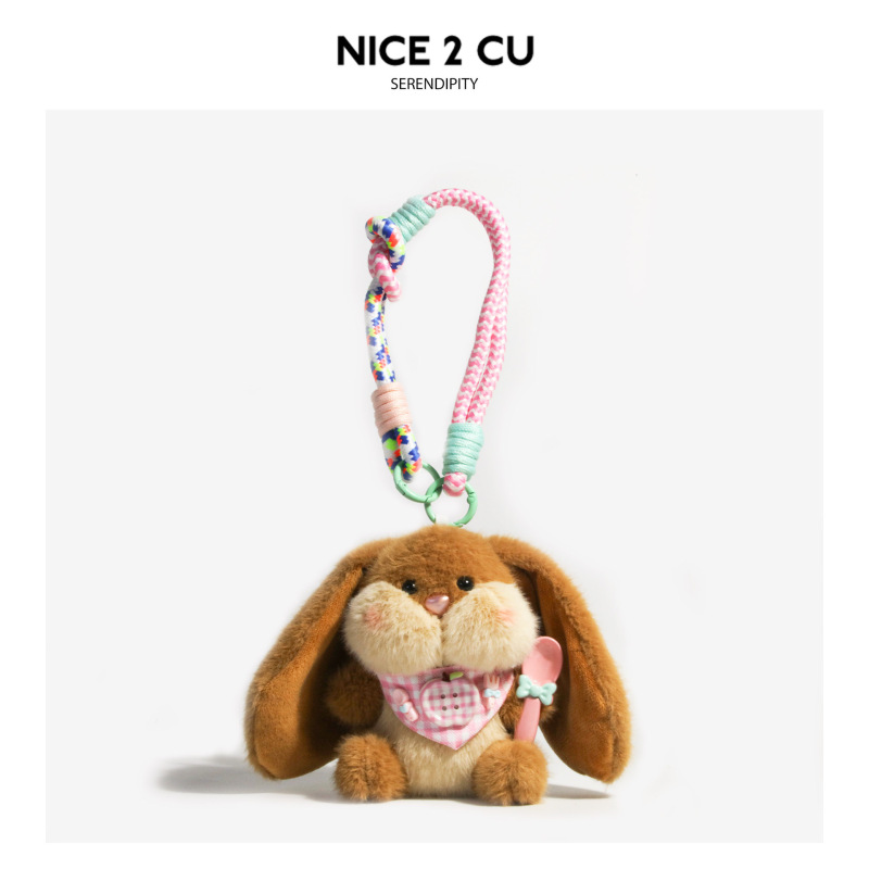 Cute Big-Eared Rabbit Pendant Plush Toy Doll Small Rabbit Bag Charm Keychain Doll Toy Cute Big-Eared Rabbit Pendant Plush Toy Doll Small Rabbit Bag Charm Keychain Doll Toy
