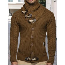 G 31511 Men's High Neck Button Sweater ���I�~��ë�� �羳���l