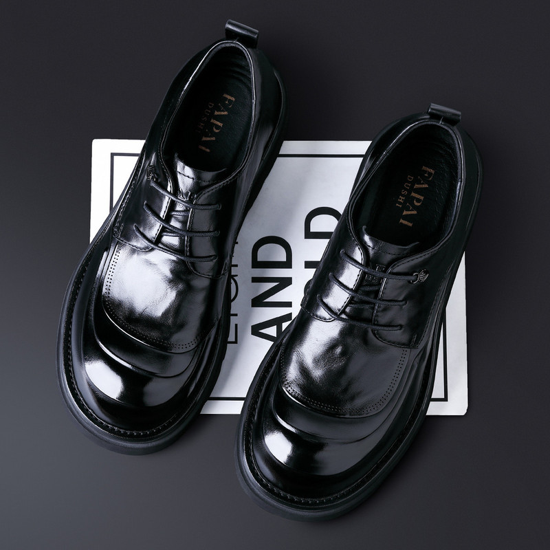Casual Leather Shoes for Men, Genuine Leather Derby Shoes, High-End Men's Business Commuting Shoes, Wide-Footed, Fat-Footed Leather Shoes, Pure Cowhide