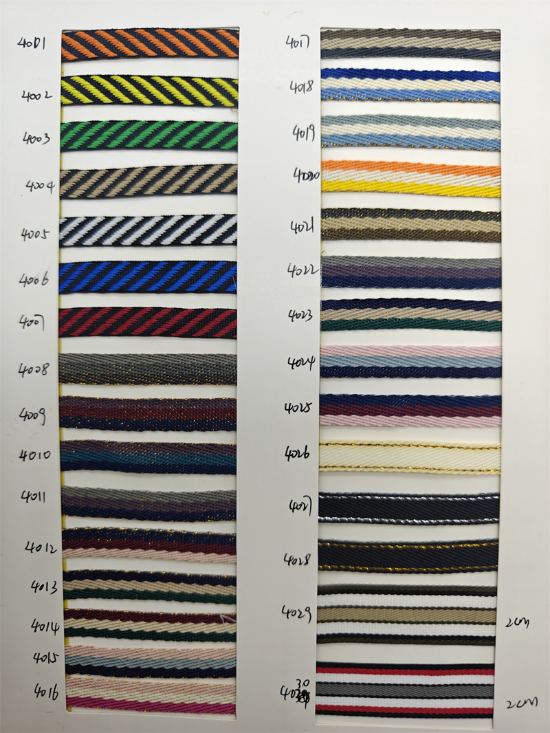 100D banda de banda de poliéster densa tricolor banda de banda de banda de banda lateral ropa bolsa accesorios en stock al por mayor